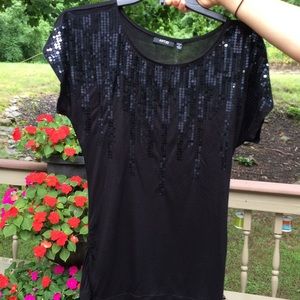 Apt. 9 black sequined blouse